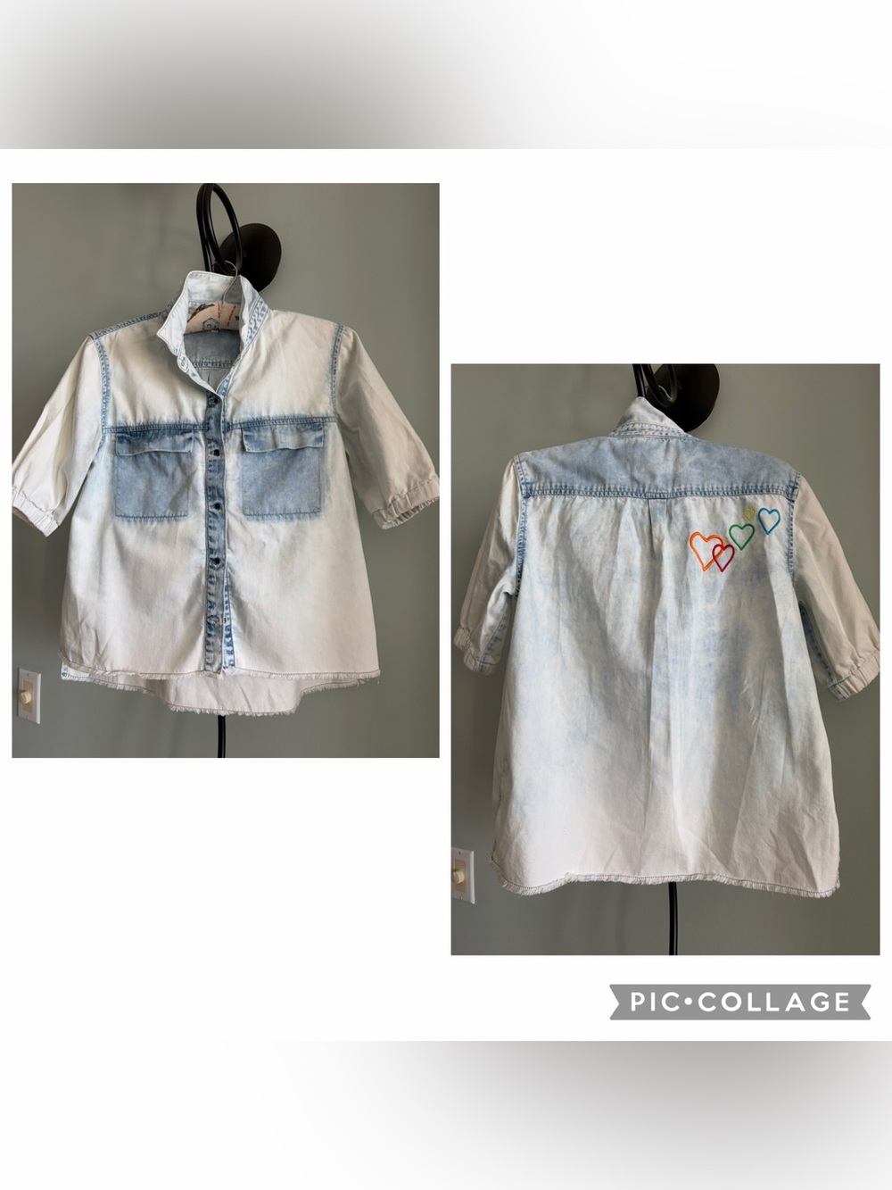 CALVIN KLEIN
REPURPOSED ONE-OF-A-KIND BUTTON-UP SHIRT